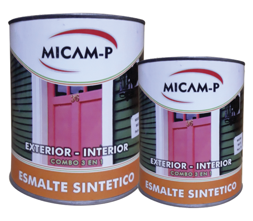 Esmalte sintético 3 en 1 color Negro Pizarrón Interior y Exterior - Pinturas Micam-P