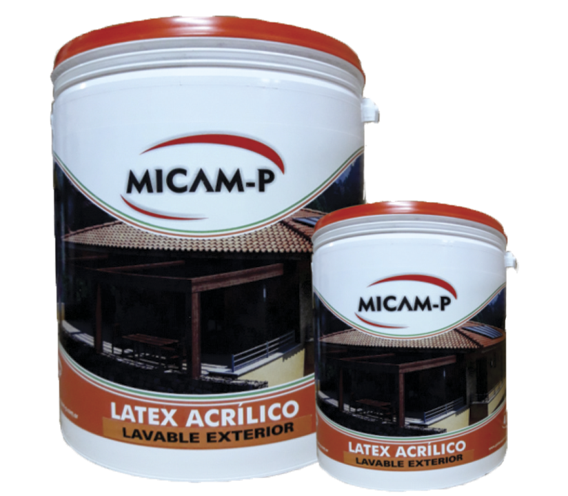 Látex acrílico lavable exterior color Negro x 1lt - Pinturas Micam-P